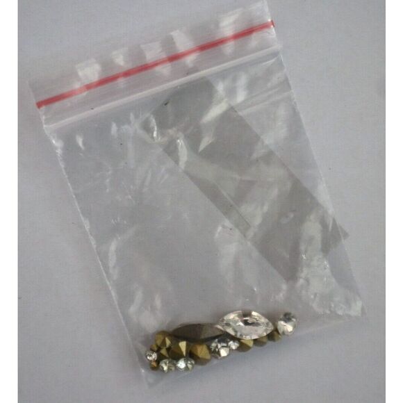 Badgley Mischka Women's Sz 6.5 Silver Embellished Harriet Open Toe Heels - Picture 9 of 10